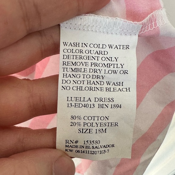 Eleanor Rose pink stripe dress size 18 months - Picture 4 of 4